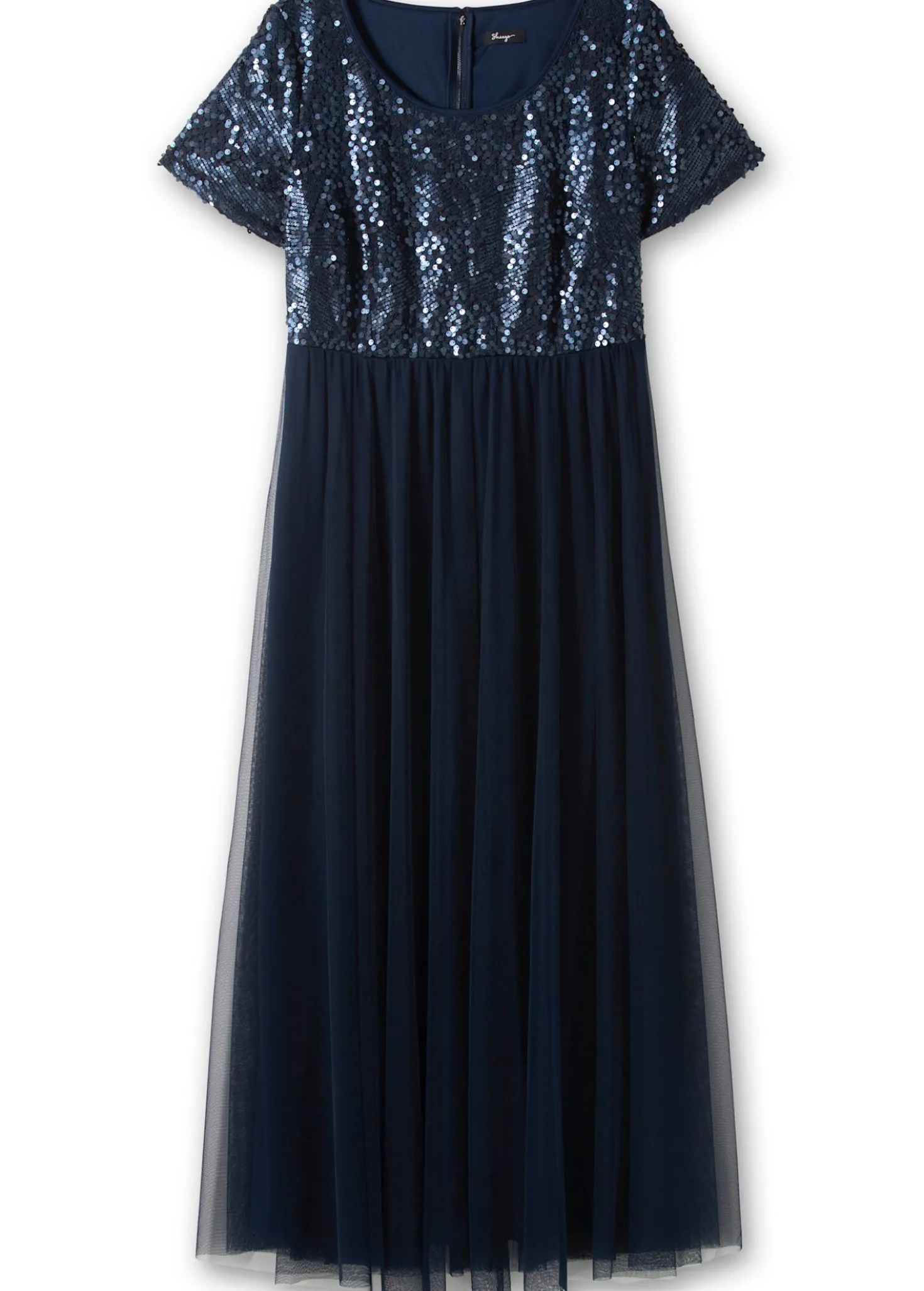 Abendkleid in A-Linie, mit Pailletten