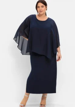 Abendkleid mit Fledermausärmeln