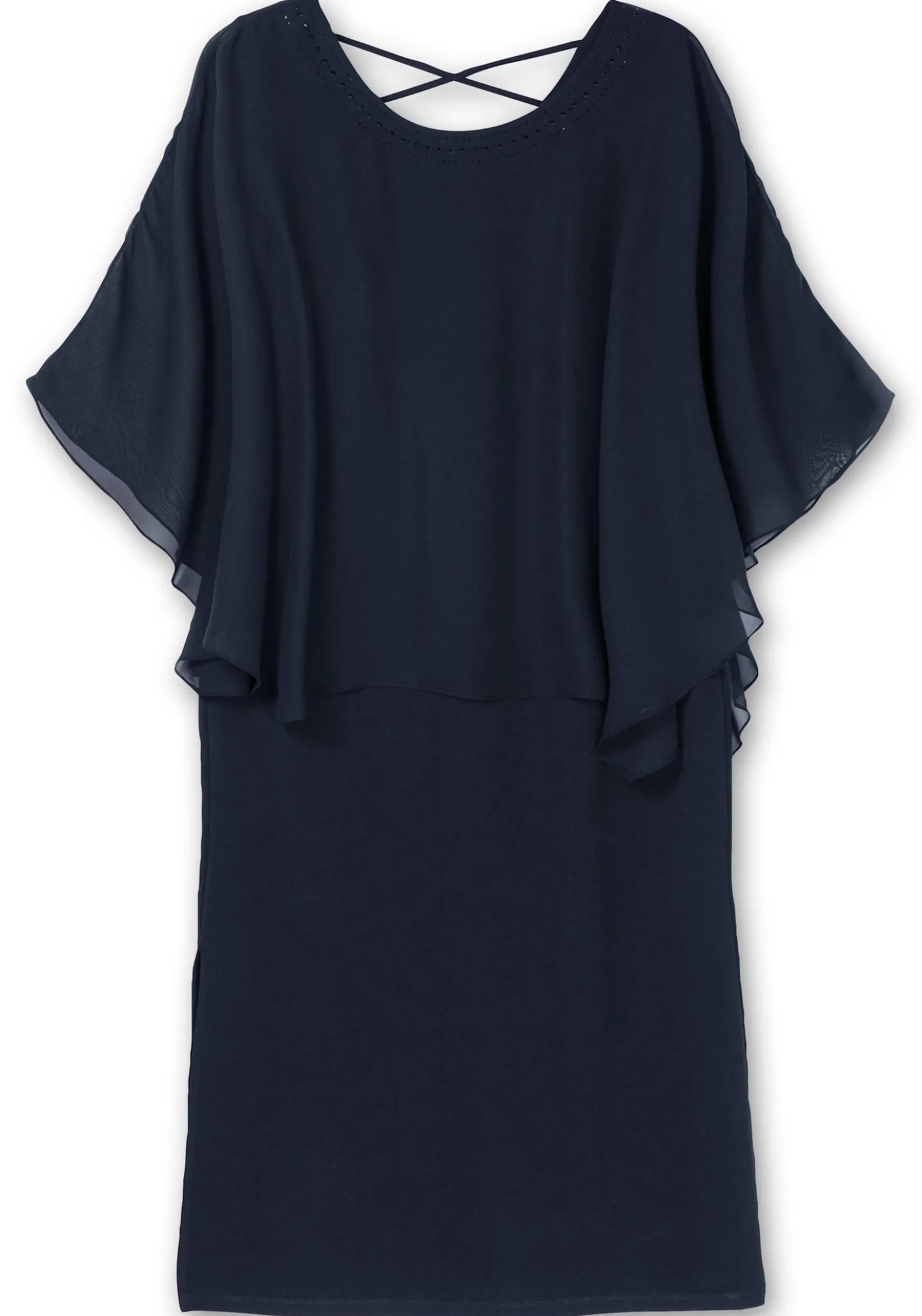 Abendkleid mit Fledermausärmeln