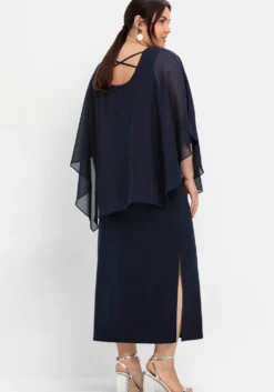 Abendkleid mit Fledermausärmeln