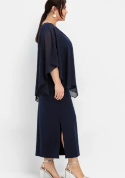 Abendkleid mit Fledermausärmeln