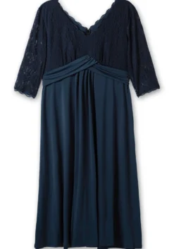 Abendkleid mit Oberteil aus Spitze