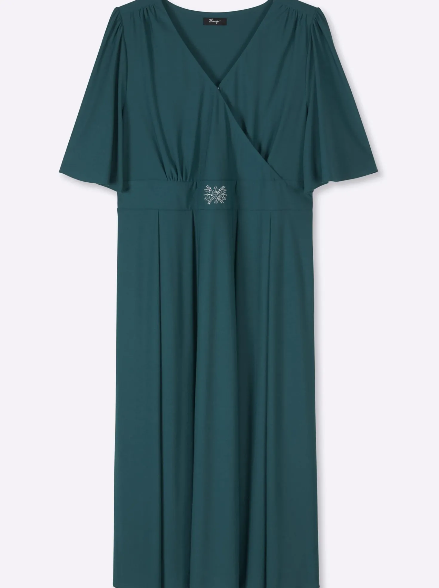 Abendkleid mit Stickerei am Taillenbund