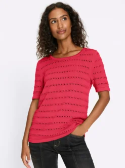 Ajourpullover mit 3D-Effekt