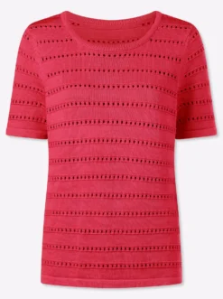 Ajourpullover mit 3D-Effekt