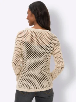 Ajourpullover mit Stern-Motiv