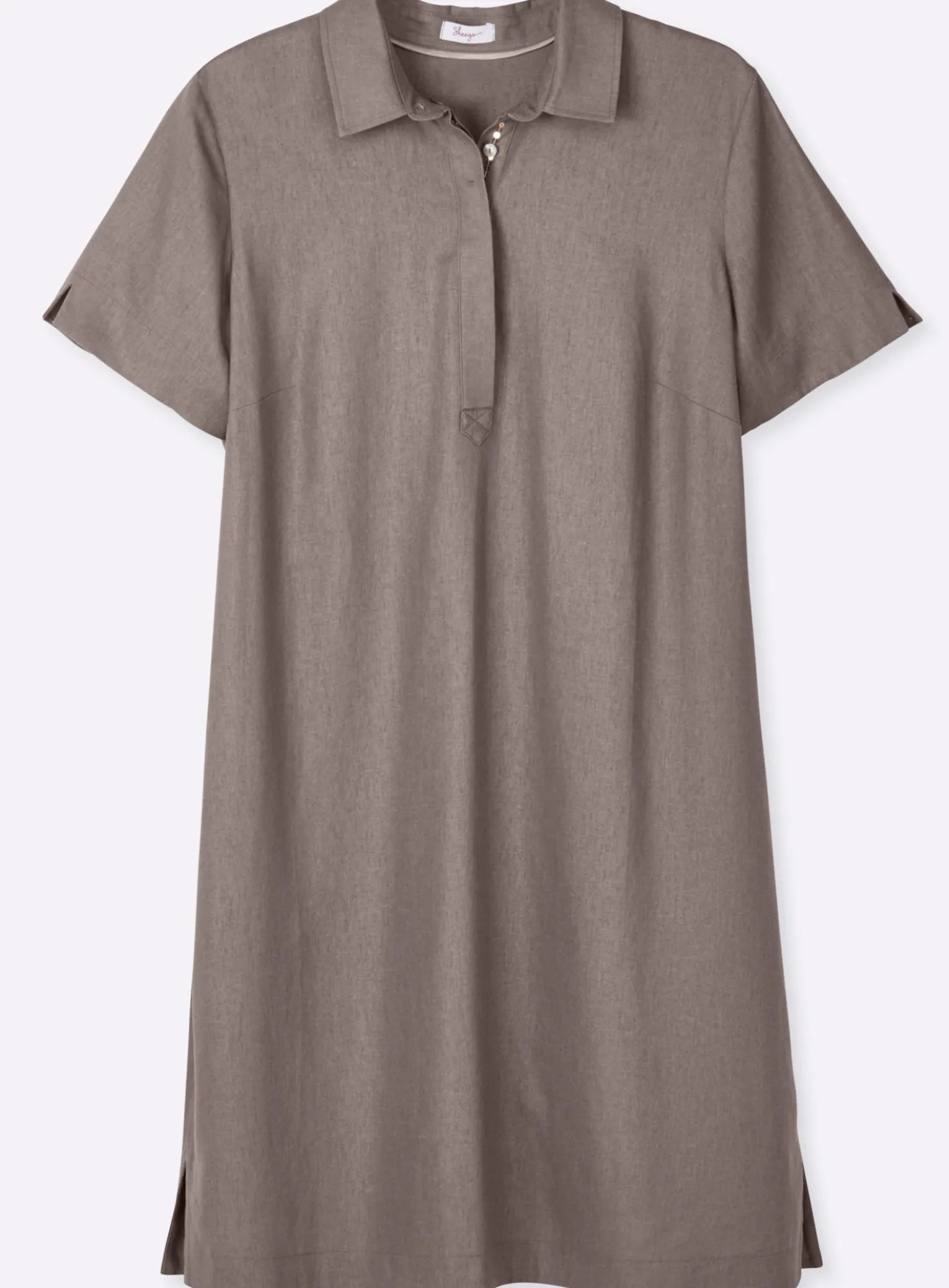 A-Linien-Kleid im Leinen-Mix