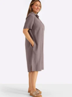 A-Linien-Kleid im Leinen-Mix