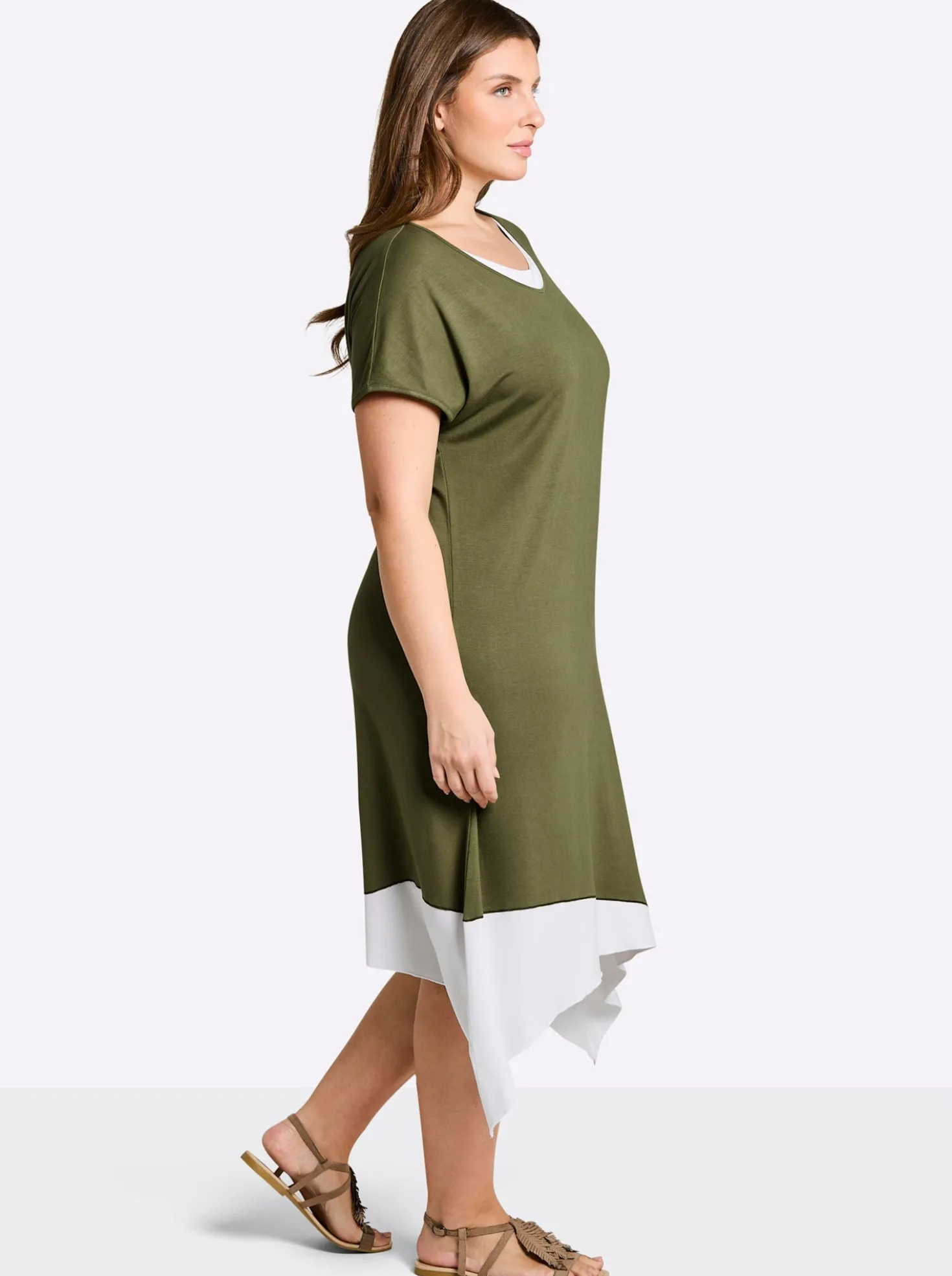 A-Linien-Kleid in 2-in-1-Optik
