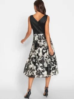 A-Linien-Kleid in Jacquard-Qualität
