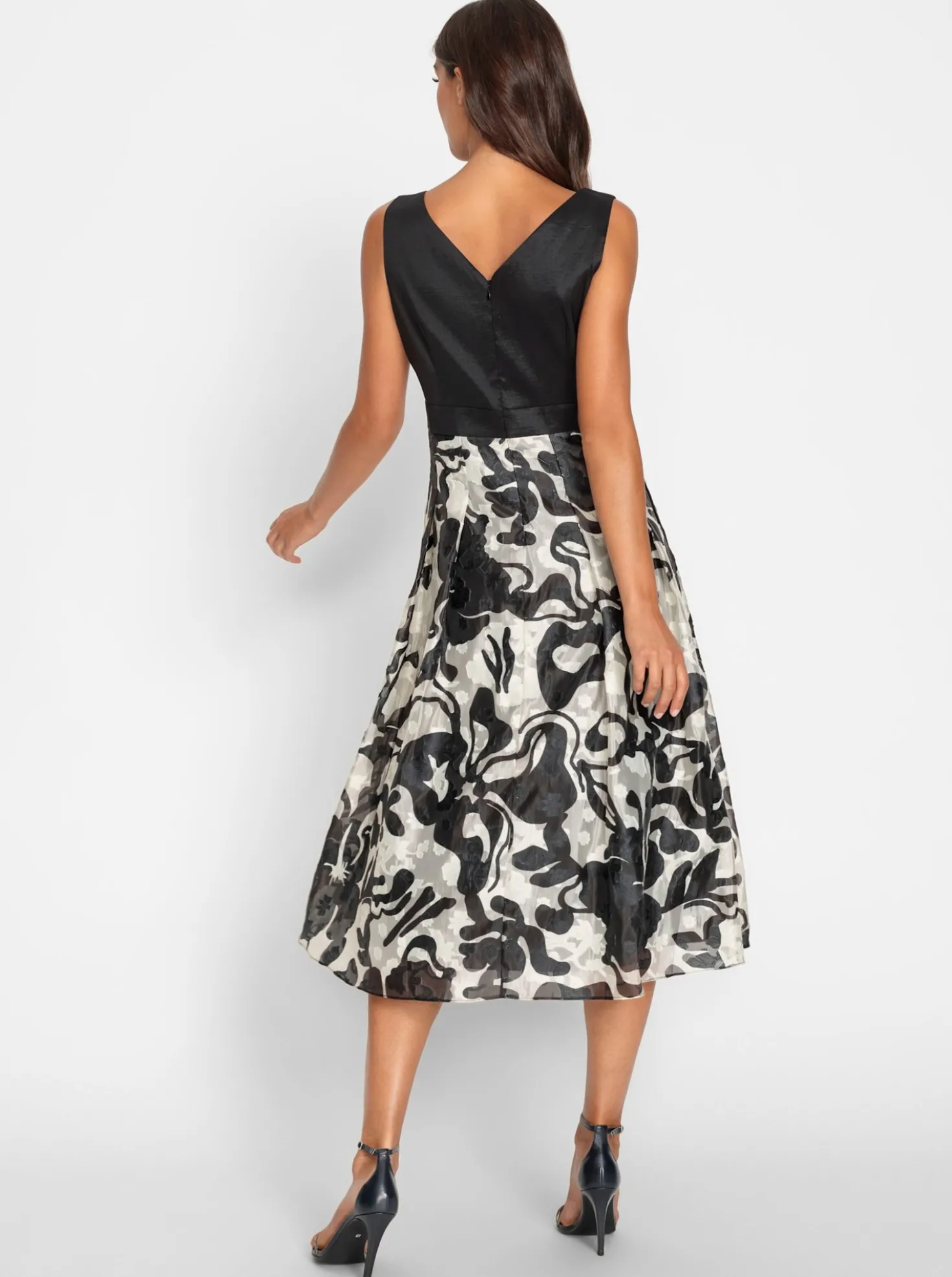 A-Linien-Kleid in Jacquard-Qualität