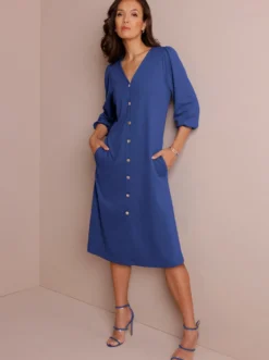 A-Linien-Kleid mit edlem Seiden-Schimmer