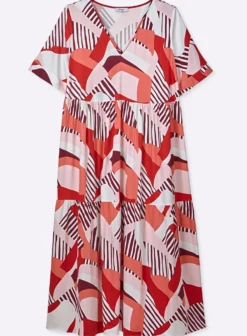 A-Linien-Kleid mit Grafikprint