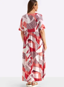 A-Linien-Kleid mit Grafikprint