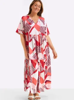 A-Linien-Kleid mit Grafikprint
