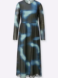 A-Linien-Kleid mit transparenten Ärmeln