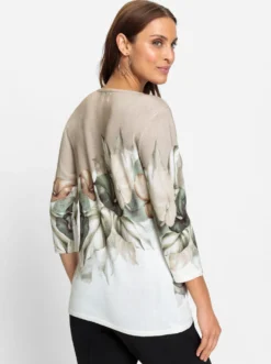 3/4-Arm-Pullover mit Glitzersteinchen