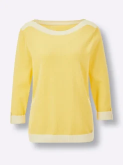 3/4-Arm-Pullover mit Seiden-Anteil