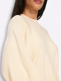 3/4-Arm-Pullover mit Stehkragen