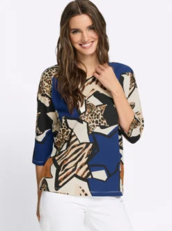 3/4-Arm-Shirt aus reiner Baumwolle