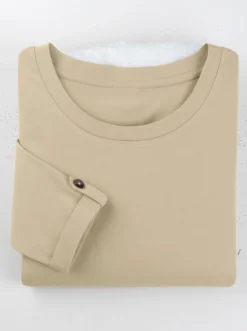 3/4-Arm-Shirt aus reiner Baumwolle