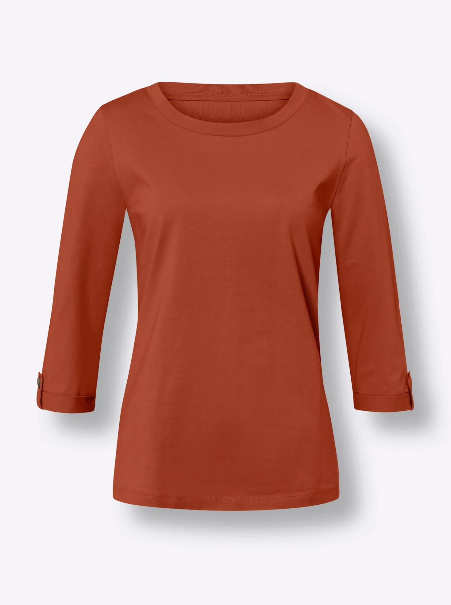 3/4-Arm-Shirt aus reiner Baumwolle