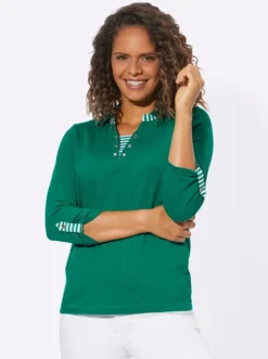 3/4-Arm-Shirt in 2-in-1-Optik