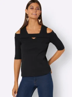 3/4-Arm-Shirt mit Cut-outs
