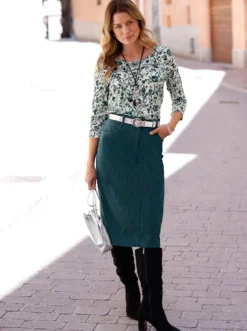 3/4-Arm-Shirt mit floralem Alloverprint