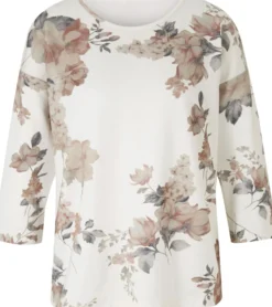 3/4-Arm-Shirt mit floralem Druck