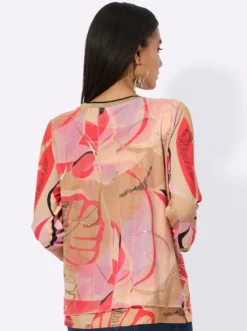 3/4-Arm-Shirt mit Folien-Druck