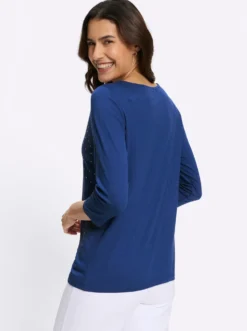 3/4-Arm-Shirt mit Glitzersteinchen