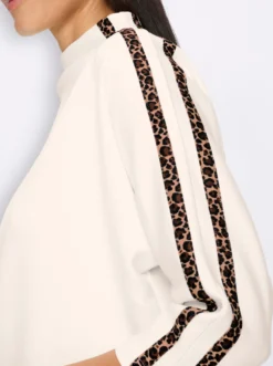3/4-Arm-Shirt mit Leo-Akzenten