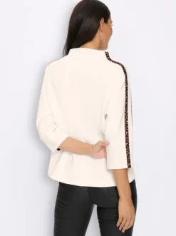 3/4-Arm-Shirt mit Leo-Akzenten