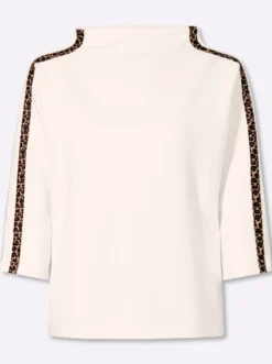 3/4-Arm-Shirt mit Leo-Akzenten