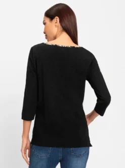 3/4-Arm-Shirt mit Leo-Details