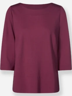 3/4-Arm-Shirt mit Rundhals-Ausschnitt