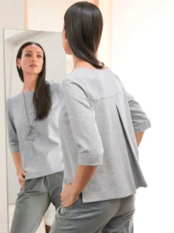 3/4-Arm-Shirt mit Rundhals-Ausschnitt