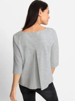 3/4-Arm-Shirt mit Rundhals-Ausschnitt