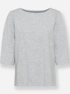 3/4-Arm-Shirt mit Rundhals-Ausschnitt
