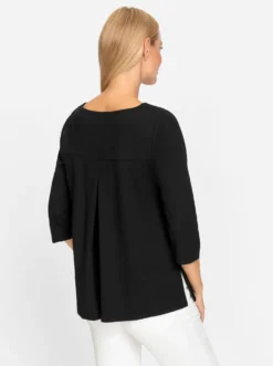 3/4-Arm-Shirt mit Rundhals-Ausschnitt