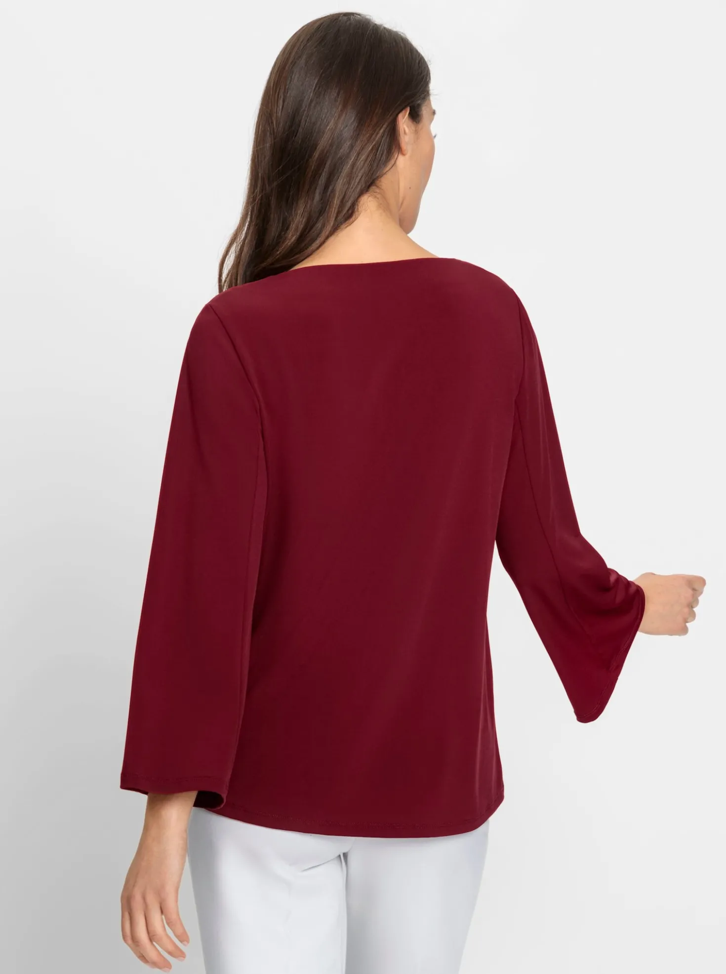 3/4-Arm-Shirt mit Schmuckring am Ausschnitt