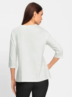 3/4-Arm-Shirt mit Stickerei