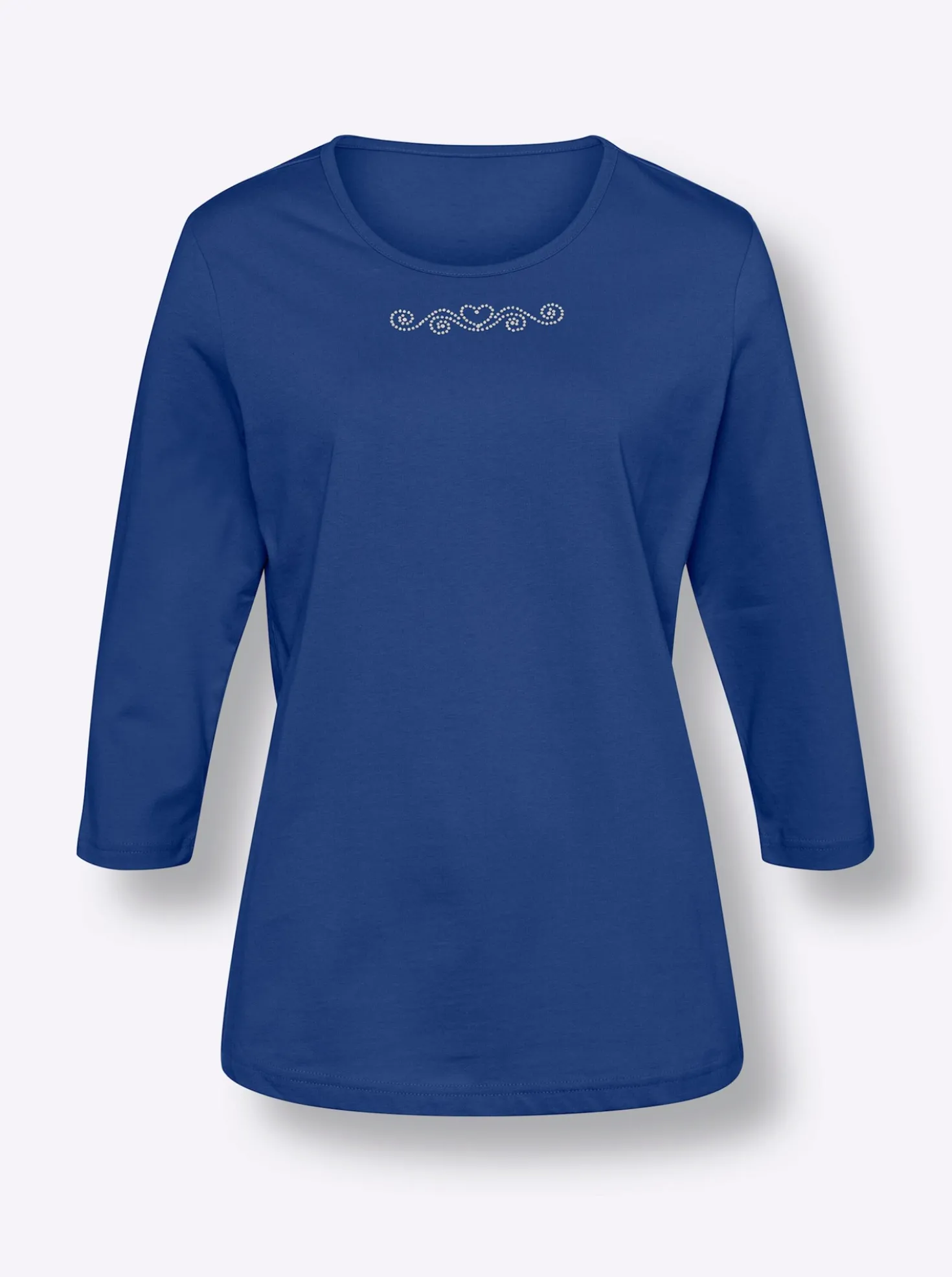3/4-Arm-Shirt mit Ziersteinchen