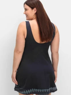 Badekleid mit geometrischem Muster