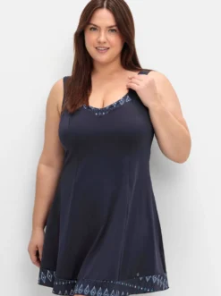 Badekleid mit geometrischem Muster