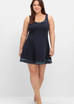 Badekleid mit geometrischem Muster