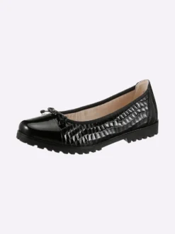 Ballerina aus Lackleder, geprägt