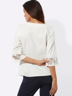 Baumwollbluse in bequemer Schlupfform