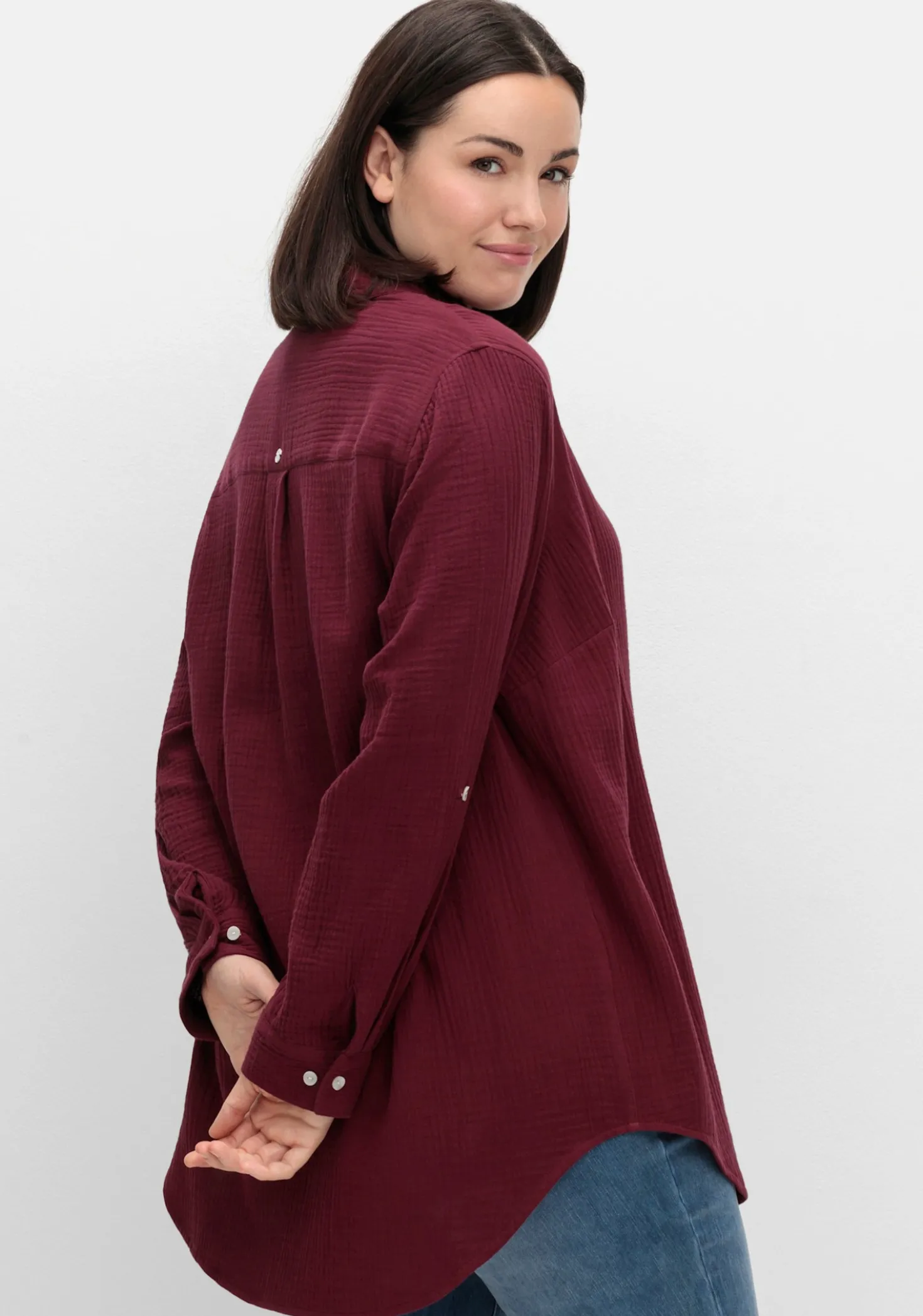 Baumwollbluse in Musselinqualität